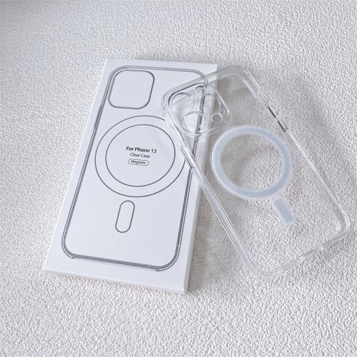 Slim Crystal Clear MagSafe Magnetic Protection Case, Transparent Slim Profile, Magnetic Attachment for Wireless Charging - Compatible with iPhone 16