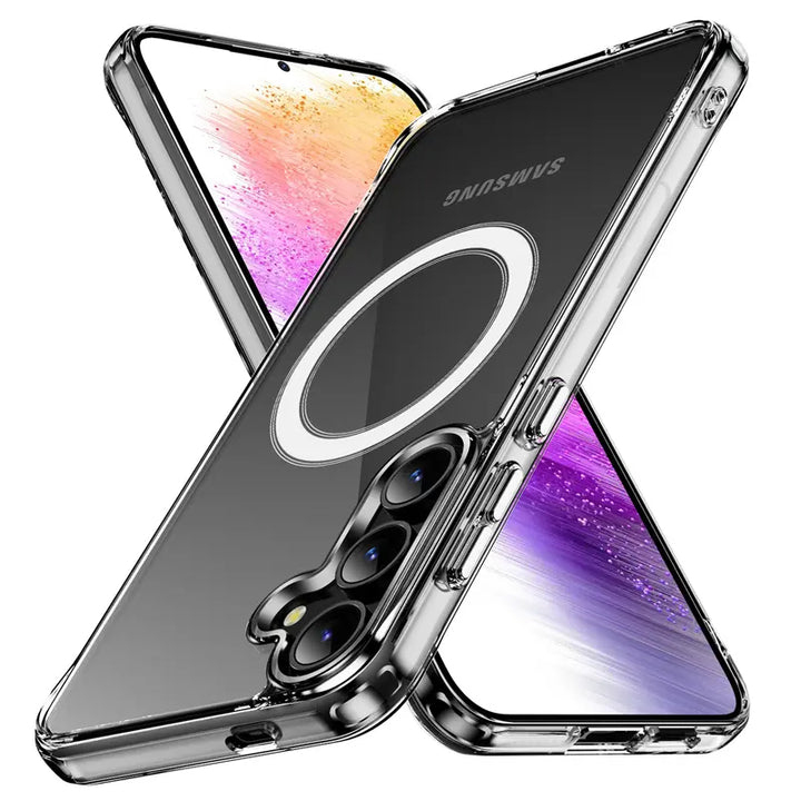 Crystal Clear Slim Magnetic MagSafe Cover Case, Shockproof & Wireless Charging, for Samsung Galaxy S25 5G