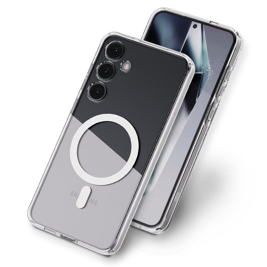 Crystal Clear Transparent Slim Magnetic MagSafe Phone Case Cover for Samsung Galaxy S25 Plus 5G – Ultra Slim, Shockproof, Compatible Models: S25 Plus 5G