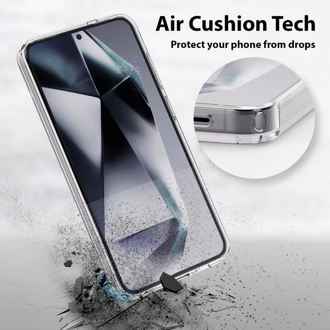 Crystal Clear Transparent Slim Magnetic MagSafe Phone Case Cover for Samsung Galaxy S25 Plus 5G – Ultra Slim, Shockproof, Compatible Models: S25 Plus 5G