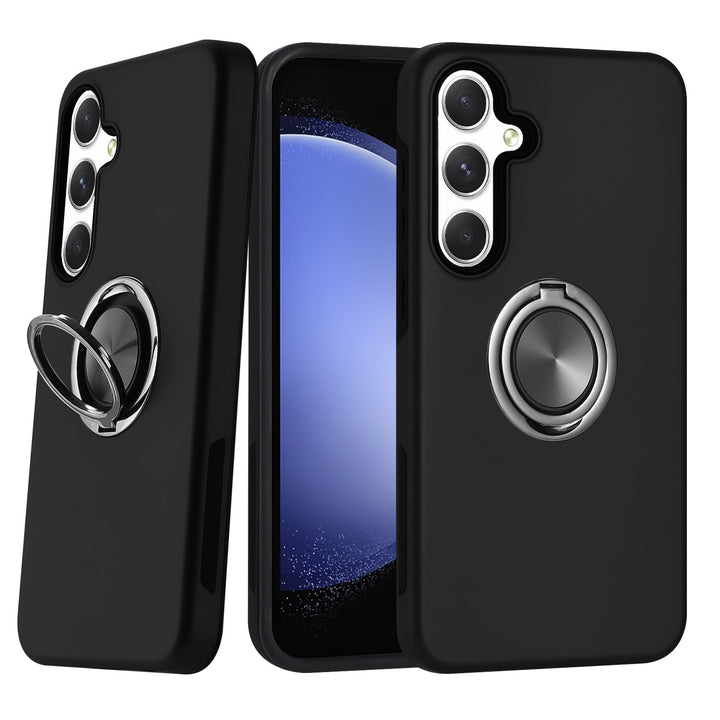 Dual Layer Armor Hybrid Stand Ring Case with Kickstand, Shockproof Protection for Samsung Galaxy S25 Plus 5G