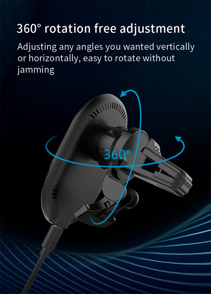 Magnetic MagSafe Wireless Charging Air Vent Car Mount Phone Holder with Strong Magnet and 10W Fast Charge