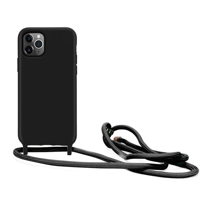 Crossbody Lanyard Neck Strap Adjustable Necklace Pro Silicone Case Bag | Shockproof, Anti-Scratch | For iPhone 12 / 12 Pro 6.1