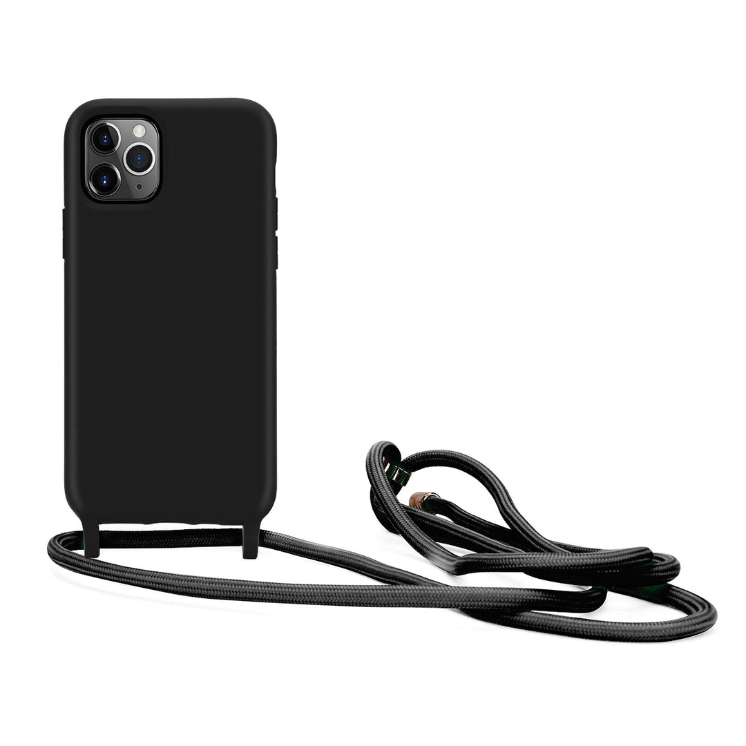 Crossbody Lanyard Neck Strap Adjustable Necklace Pro Silicone Case Bag | Shockproof, Anti-Scratch, Hands-Free | For iPhone 12 Pro Max 6.7