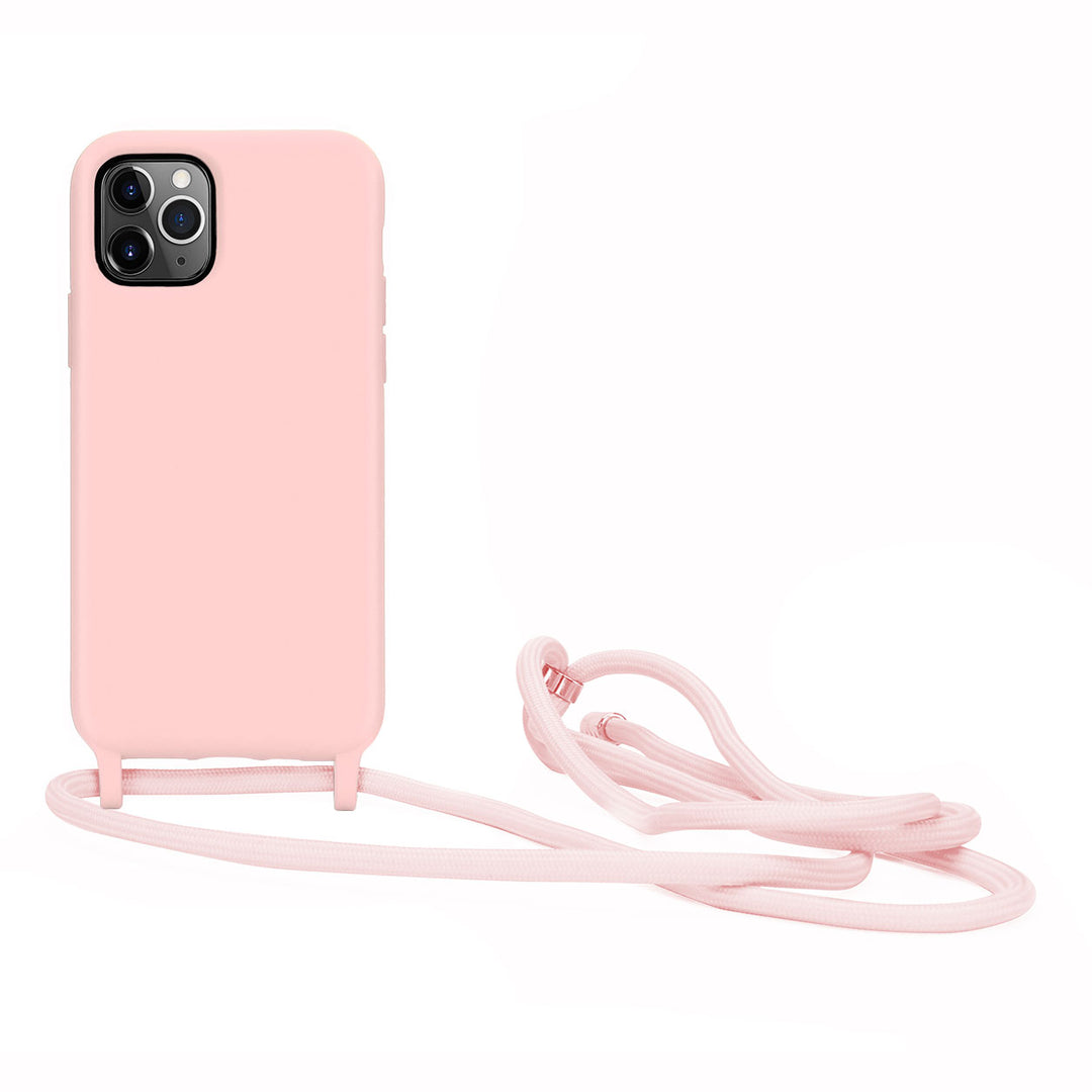 Crossbody Lanyard Neck Strap Adjustable Necklace Pro Silicone Case Bag | Shockproof, Anti-Scratch, Hands-Free | For iPhone 12 Pro Max 6.7