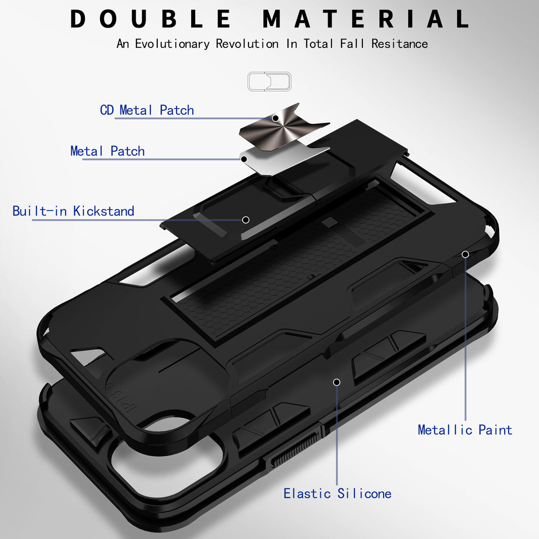 Military Grade Armor Protection Stand Magnetic Feature Case with Shockproof, Anti-Scratch, and Kickstand for Apple iPhone 13 (6.1)