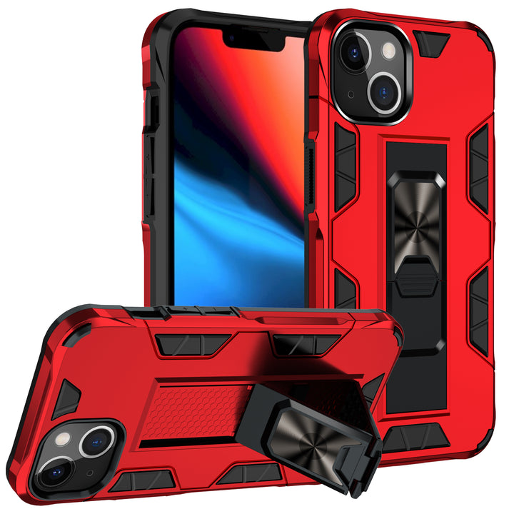 Military Grade Armor Protection Stand Magnetic Feature Case with Shockproof, Anti-Scratch, and Kickstand for Apple iPhone 13 (6.1)