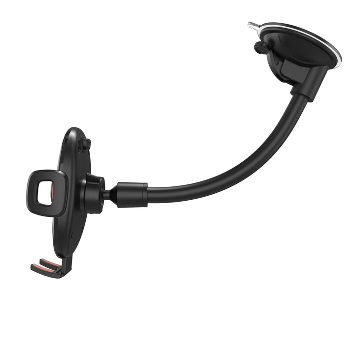 Car Windshield Dashboard Long Flexible Suction Cup Arm Cell Phone Holder Mount, 360° Rotation, Shockproof