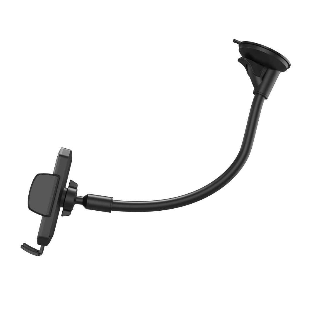 Gooseneck Long Arm Car Windshield Dashboard Phone Mount Holder with Suction Cup & 360° Rotation
