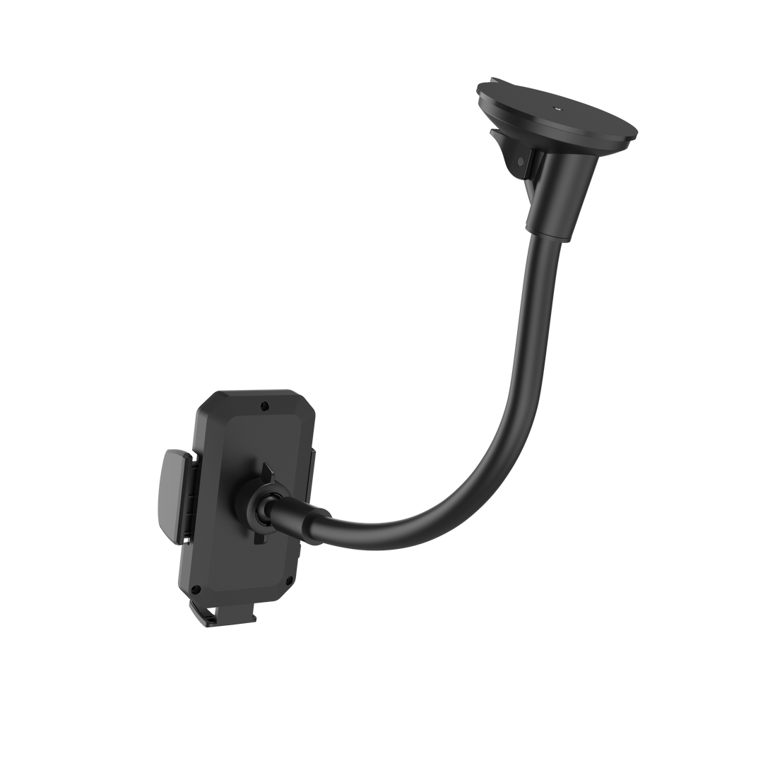 Gooseneck Long Arm Car Windshield Dashboard Phone Mount Holder with Suction Cup & 360° Rotation