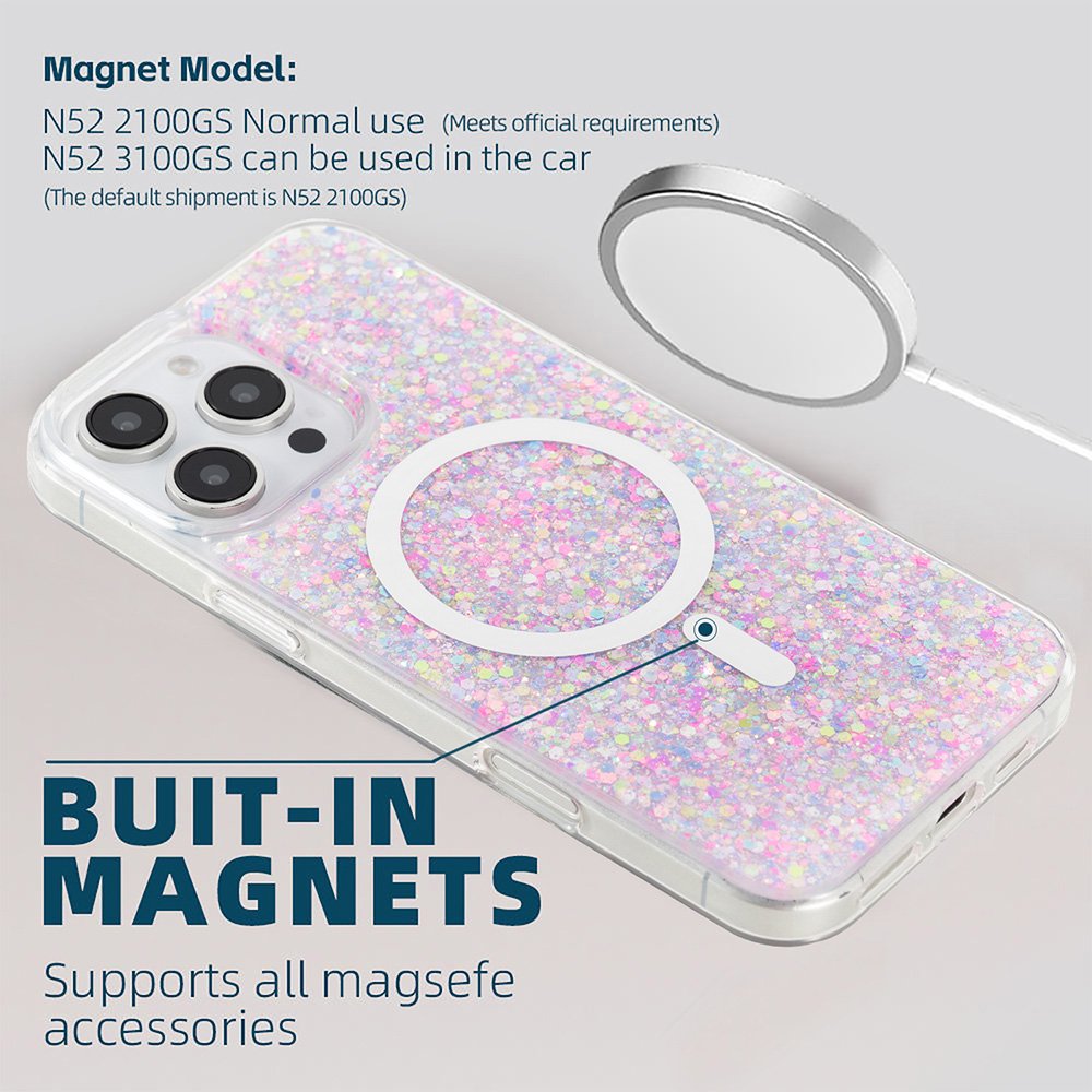 Glitter Sparkle MagSafe Case for iPhone 16 Pro Max