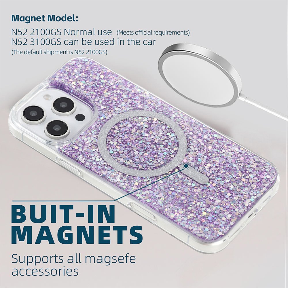 Glitter Sparkle MagSafe Case for iPhone 16 Pro Max