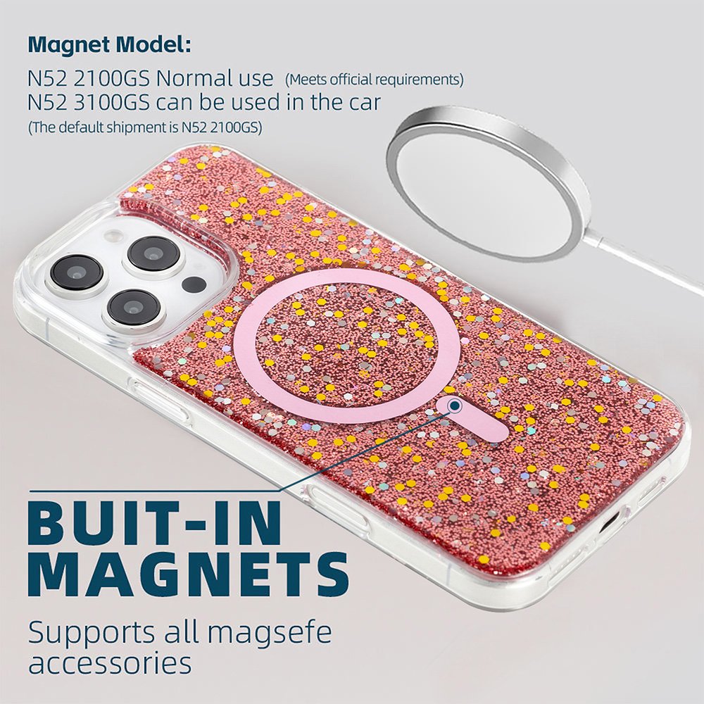 Glitter Sparkle MagSafe Case for iPhone 16 Pro Max