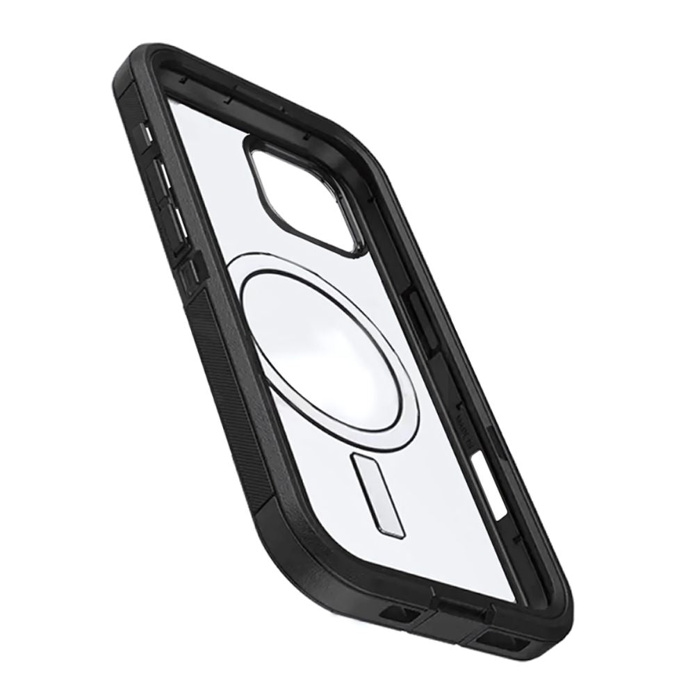 Heavy Duty Transparent Magnetic Defender Case with MagSafe Compatibility, Shock Protection, Wireless Charging for Apple iPhone 16 Pro