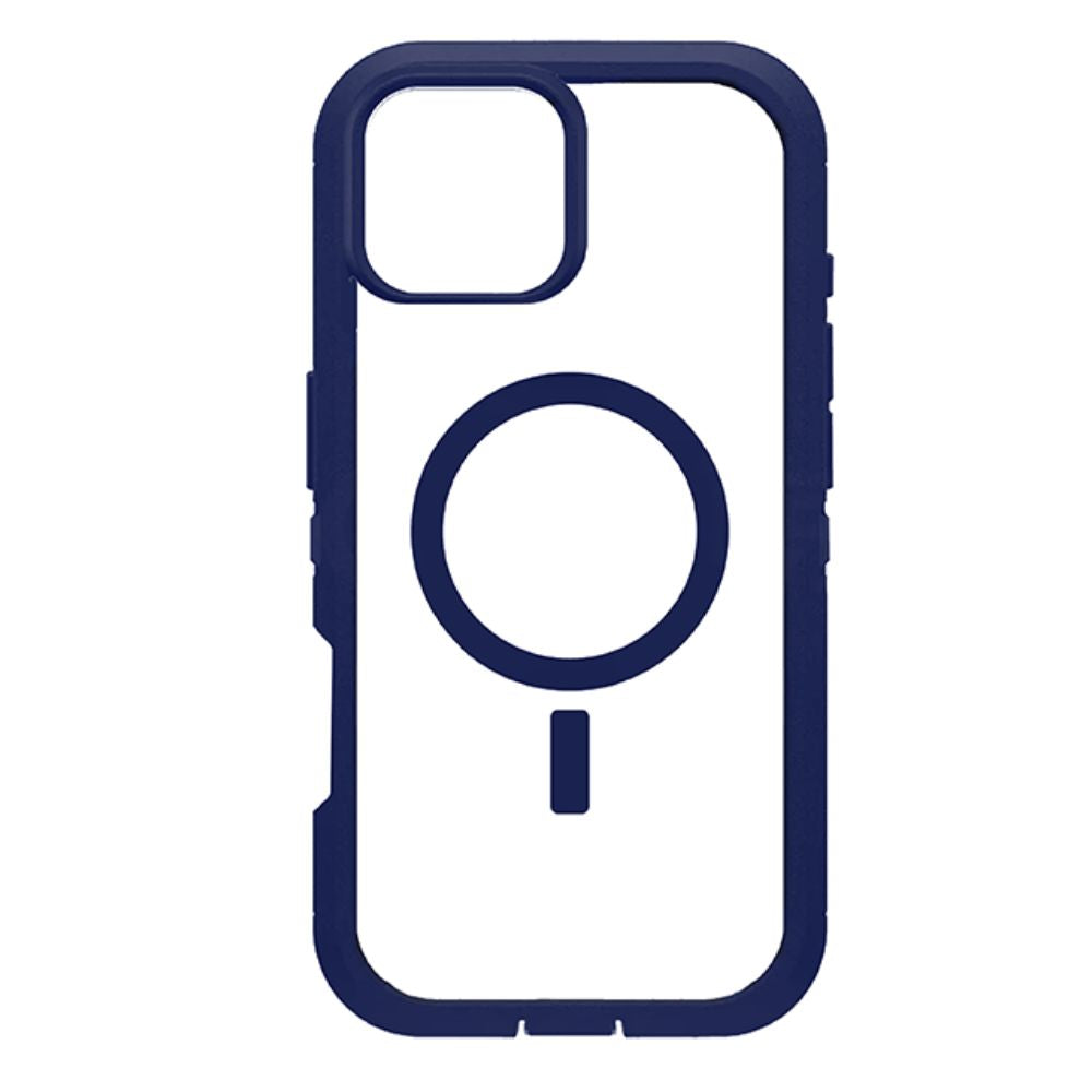 Heavy Duty Transparent Magnetic Defender Case with MagSafe Compatibility, Shock Protection, Wireless Charging for Apple iPhone 16 Pro