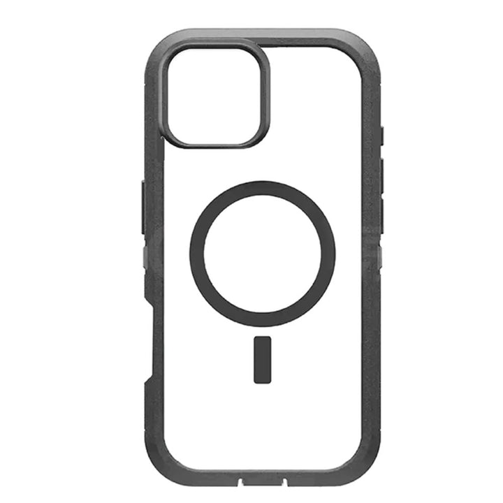 Heavy Duty Transparent Magnetic Defender Case with MagSafe Compatibility, Shock Protection, Wireless Charging for Apple iPhone 16 Pro