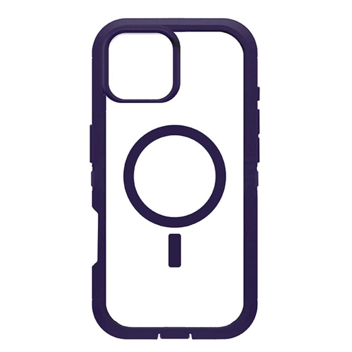 Heavy Duty Transparent Magnetic Defender Case with MagSafe Compatibility, Shockproof Protection for Apple iPhone 16