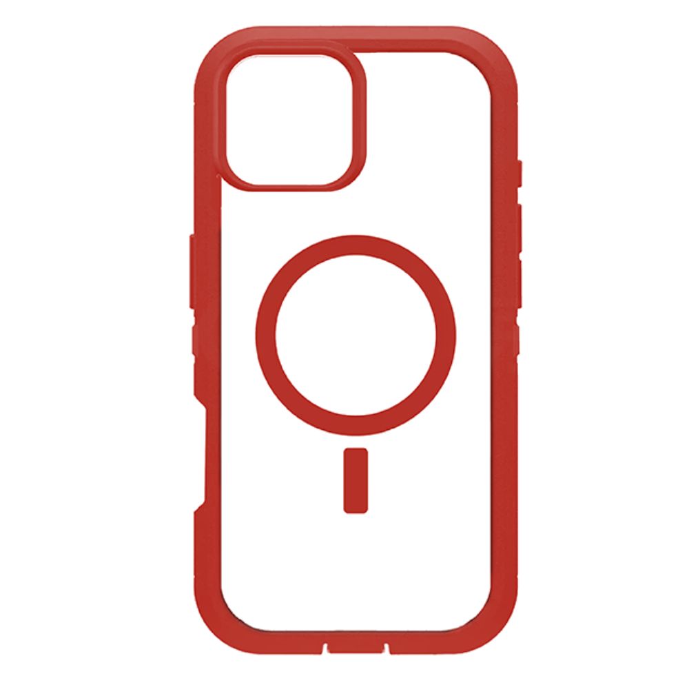 Heavy Duty Transparent Magnetic Defender Case with MagSafe Compatibility, Shock Protection, Wireless Charging for Apple iPhone 16 Pro