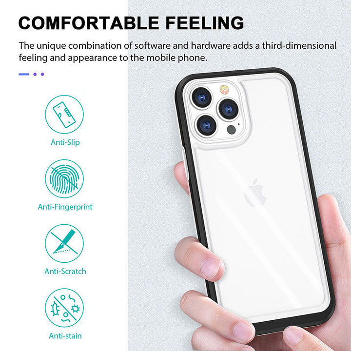 Strong Crystal Clear Slim Hard Bumper Protective Case - Shockproof, Anti-Scratch, Slim Fit for Apple iPhone 13 [6.1]