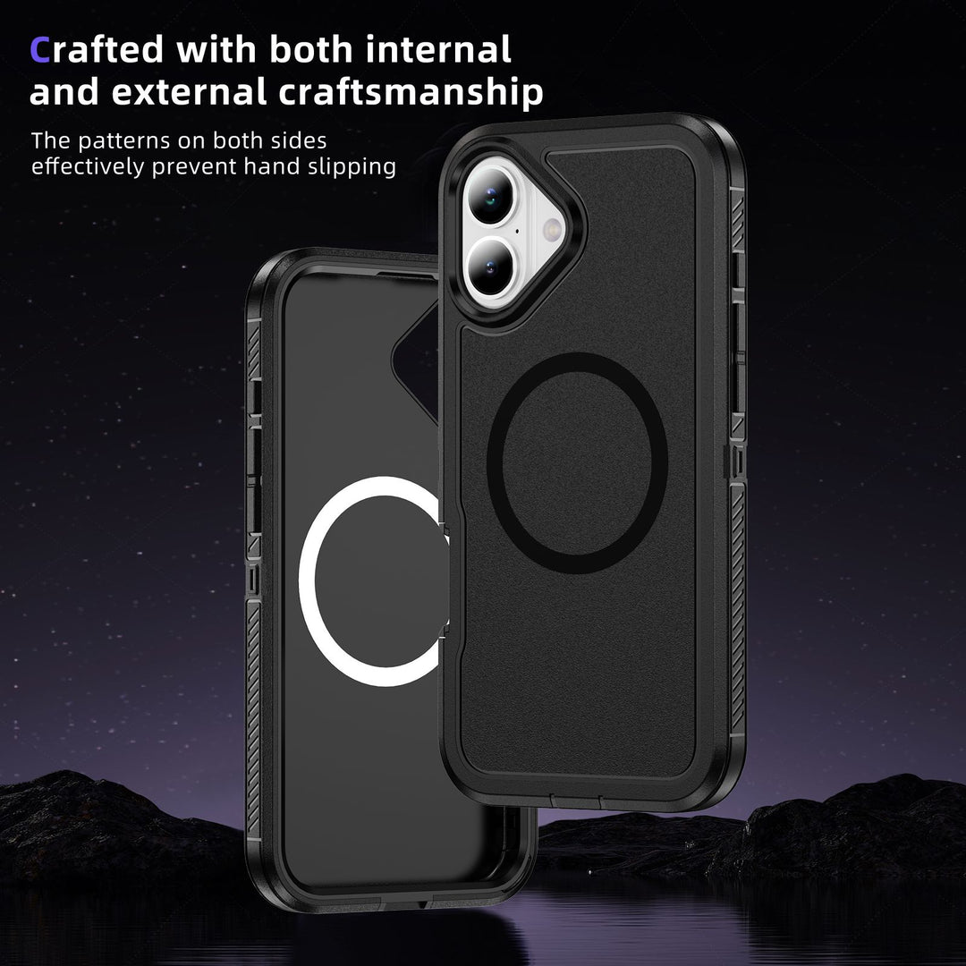 Heavy Duty Rugged Guardian Defender Armor Magsafe Protection Case with Shockproof Hybrid Design for Apple iPhone 16