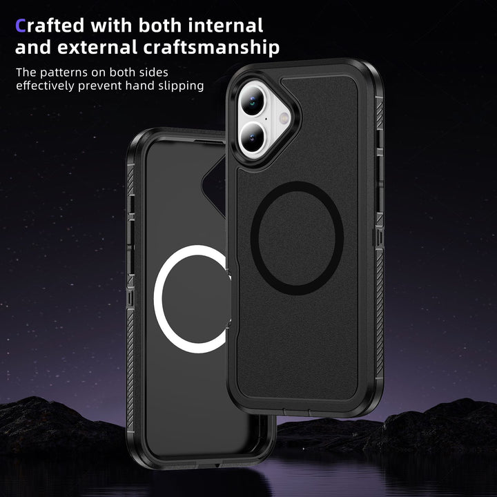 Heavy Duty Rugged Guardian Defender Armor Magsafe Protection Case with Shockproof Hybrid Design for Apple iPhone 16