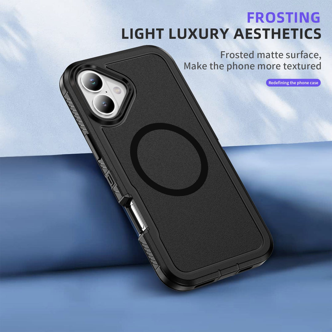 Heavy Duty Rugged Guardian Defender Armor Magsafe Protection Case with Shockproof Hybrid Design for Apple iPhone 16