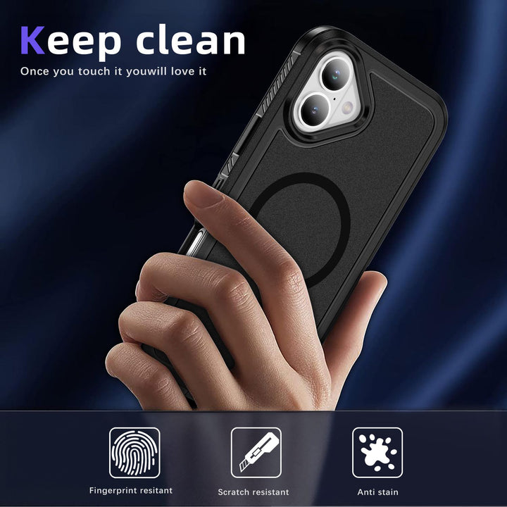 Heavy Duty Rugged Guardian Defender Armor Magsafe Protection Case with Shockproof Hybrid Design for Apple iPhone 16