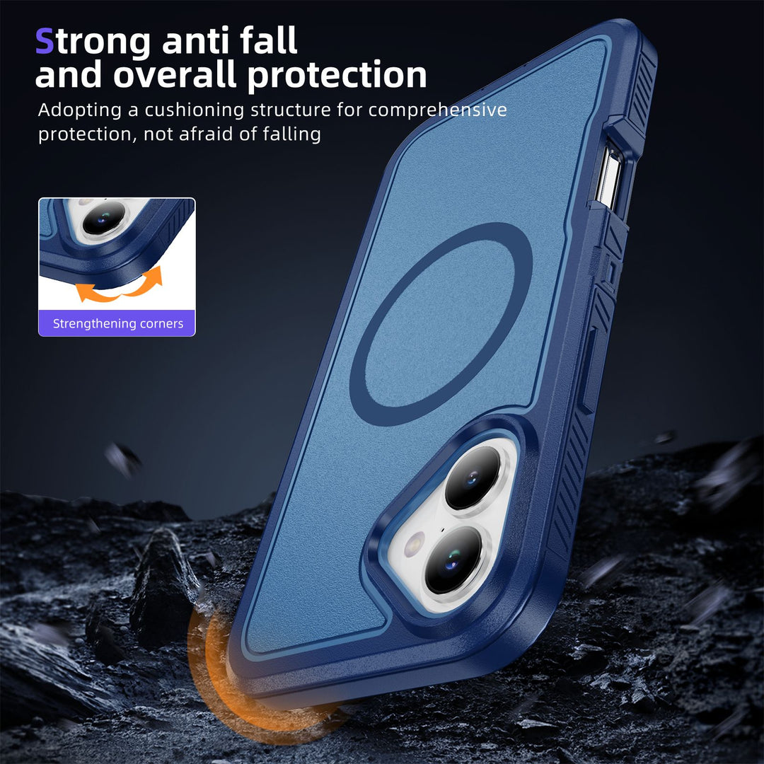 Heavy Duty Rugged Guardian Defender Armor Magsafe Protection Case with Shockproof Hybrid Design for Apple iPhone 16