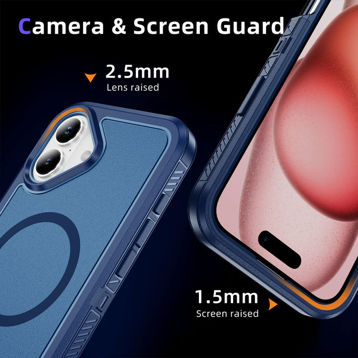 Heavy Duty Rugged Guardian Defender Armor Magsafe Protection Case with Shockproof Hybrid Design for Apple iPhone 16