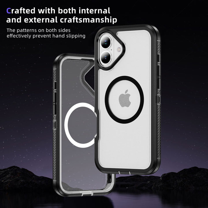 Heavy Duty Rugged Guardian Defender Armor Magsafe Protection Case with Shockproof Hybrid Design for Apple iPhone 16
