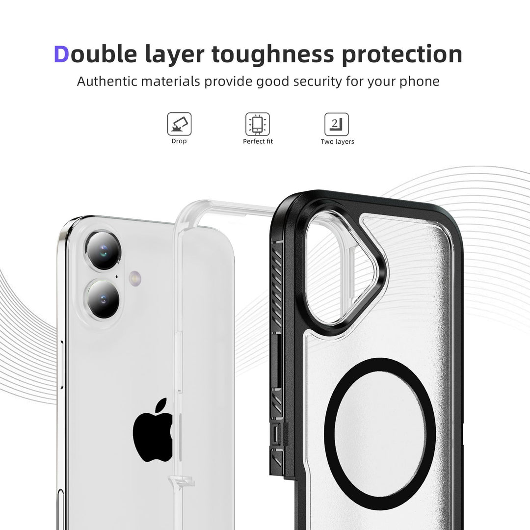Heavy Duty Rugged Guardian Defender Armor Magsafe Protection Case with Shockproof Hybrid Design for Apple iPhone 16