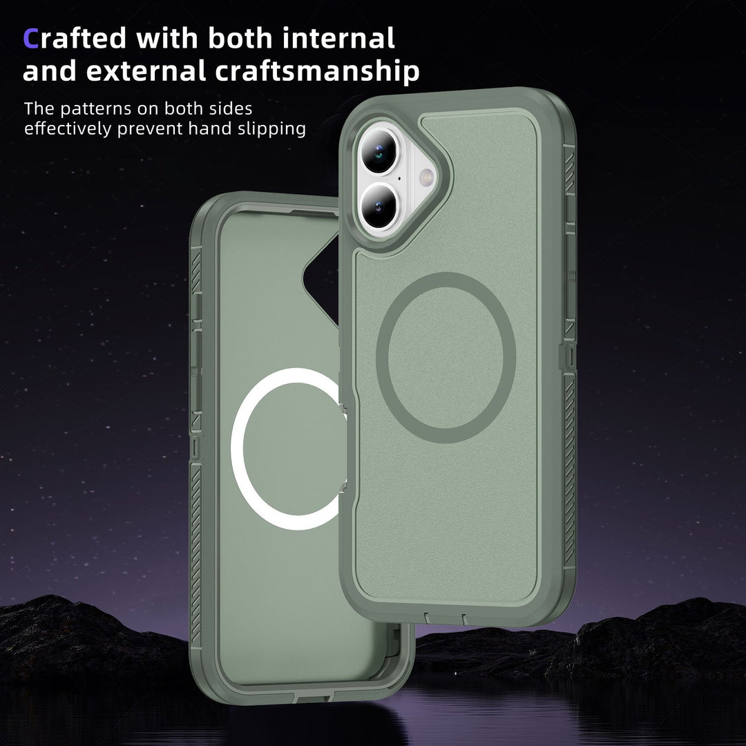 Heavy Duty Rugged Guardian Defender Armor Magsafe Protection Case with Shockproof Hybrid Design for Apple iPhone 16