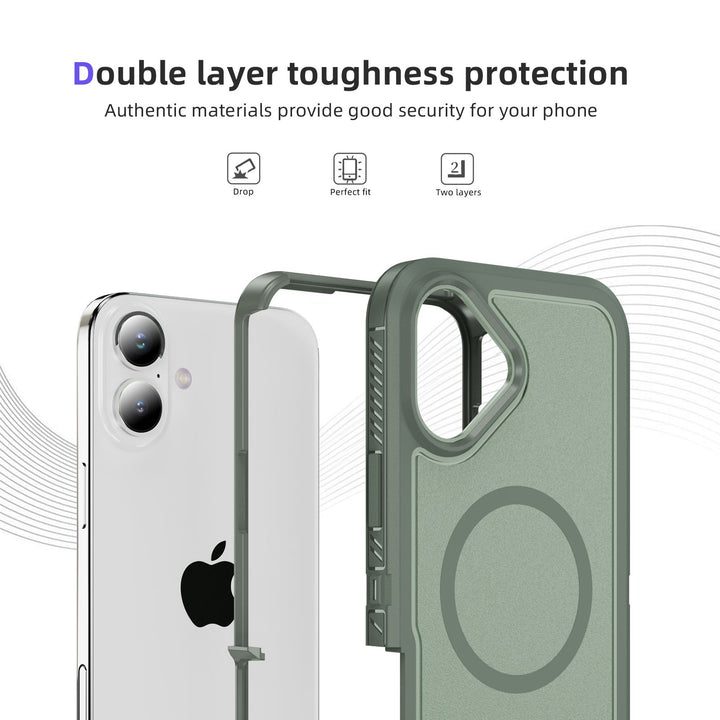Heavy Duty Rugged Guardian Defender Armor Magsafe Protection Case with Shockproof Hybrid Design for Apple iPhone 16