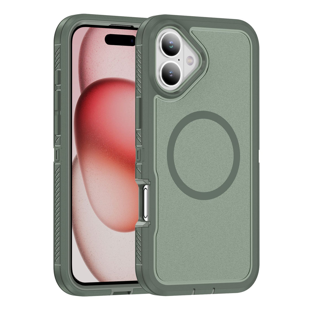 Heavy Duty Rugged Guardian Defender Armor Magsafe Protection Case with Shockproof Hybrid Design for Apple iPhone 16
