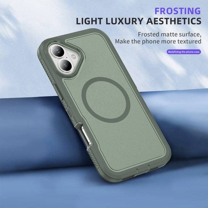 Heavy Duty Rugged Guardian Defender Armor Magsafe Protection Case with Shockproof Hybrid Design for Apple iPhone 16