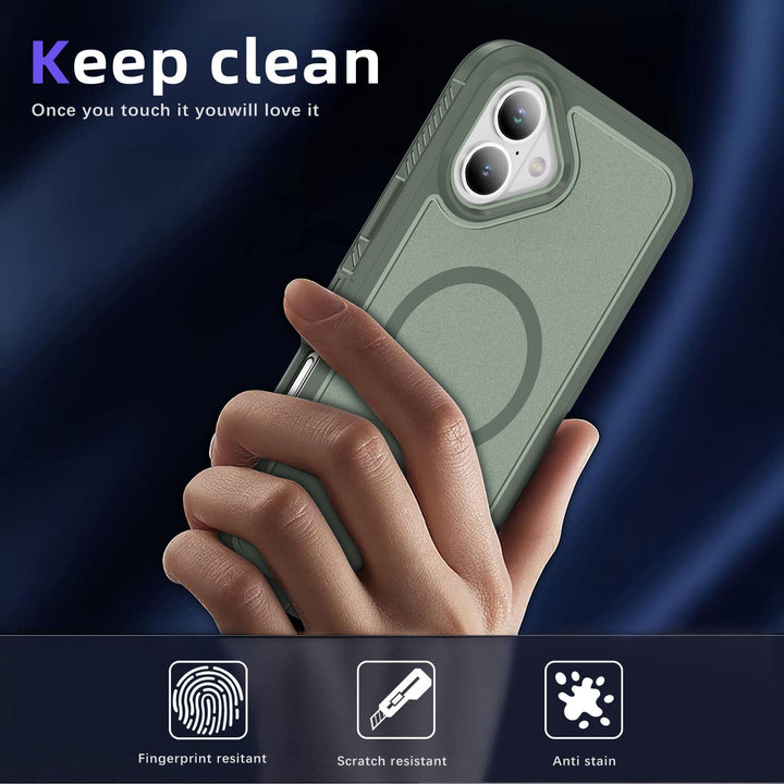 Heavy Duty Rugged Guardian Defender Armor Magsafe Protection Case with Shockproof Hybrid Design for Apple iPhone 16