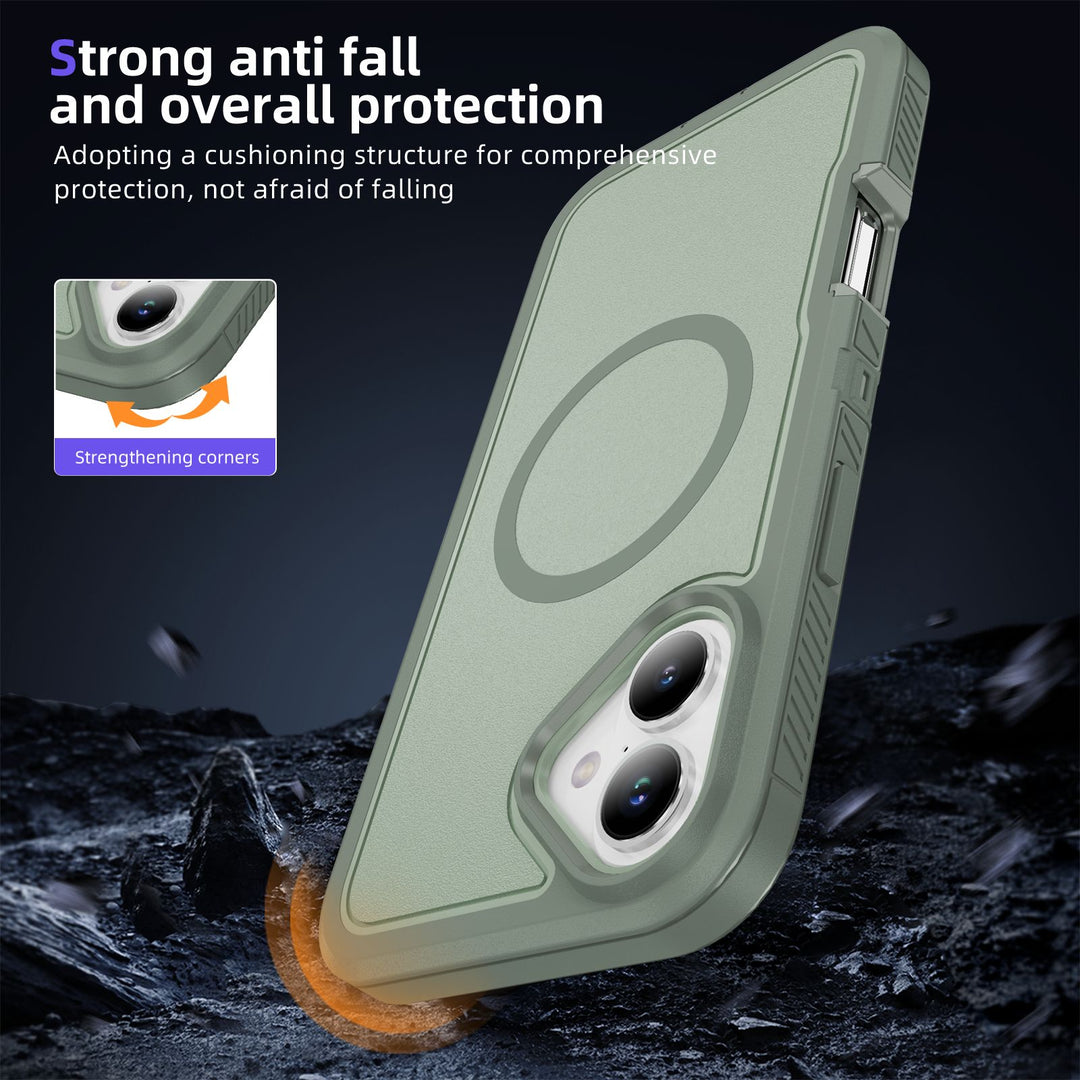 Heavy Duty Rugged Guardian Defender Armor Magsafe Protection Case with Shockproof Hybrid Design for Apple iPhone 16