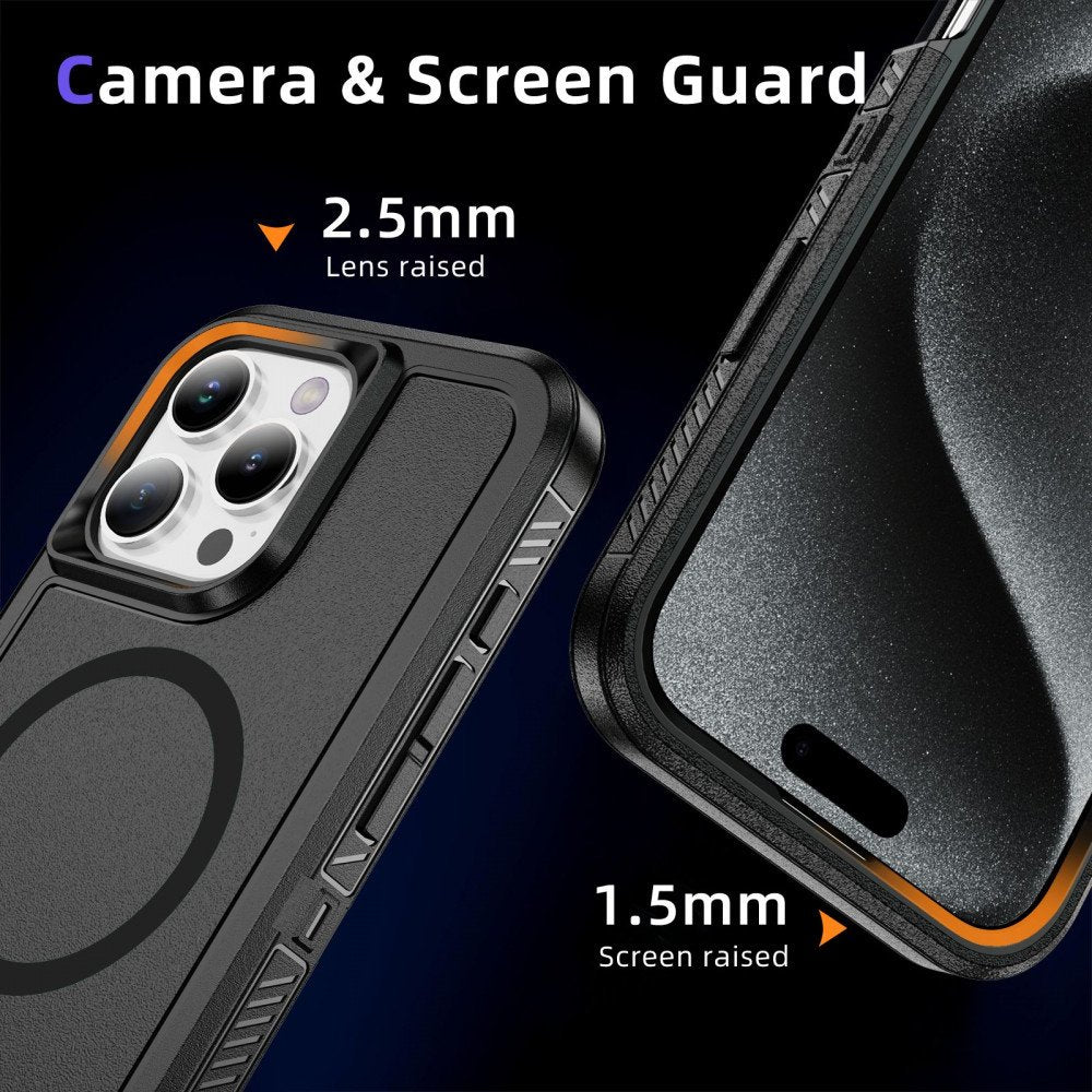 Heavy Duty Rugged Guardian Defender Armor Protection Magsafe Case for Apple iPhone 16 Pro Max
