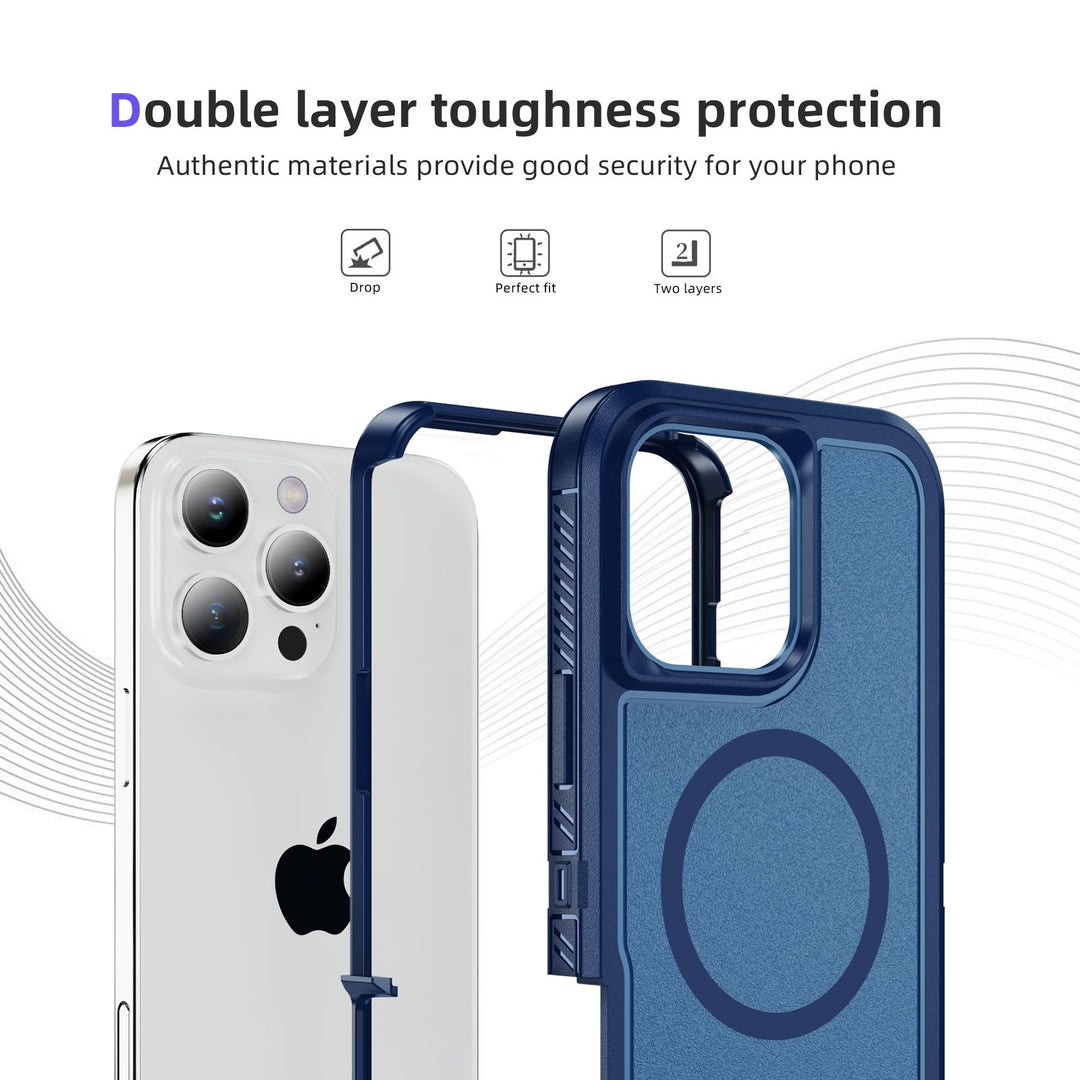 Heavy Duty Rugged Guardian Defender Armor MagSafe Protection Case with Magnetic Ring, Shockproof & Anti-Scratch Design for iPhone 16 Pro Max