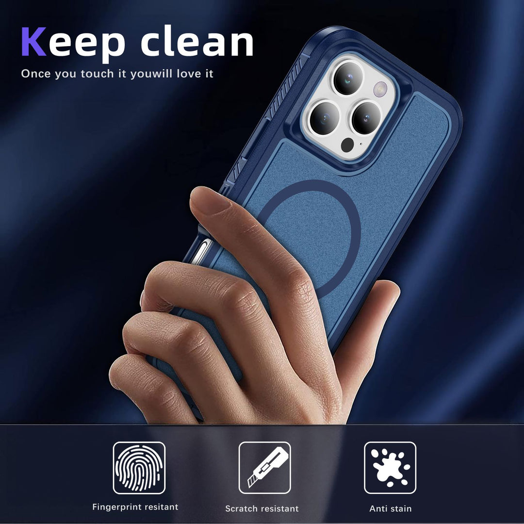 Heavy Duty Rugged Guardian Defender Armor MagSafe Protection Case with Magnetic Ring, Shockproof & Anti-Scratch Design for iPhone 16 Pro Max