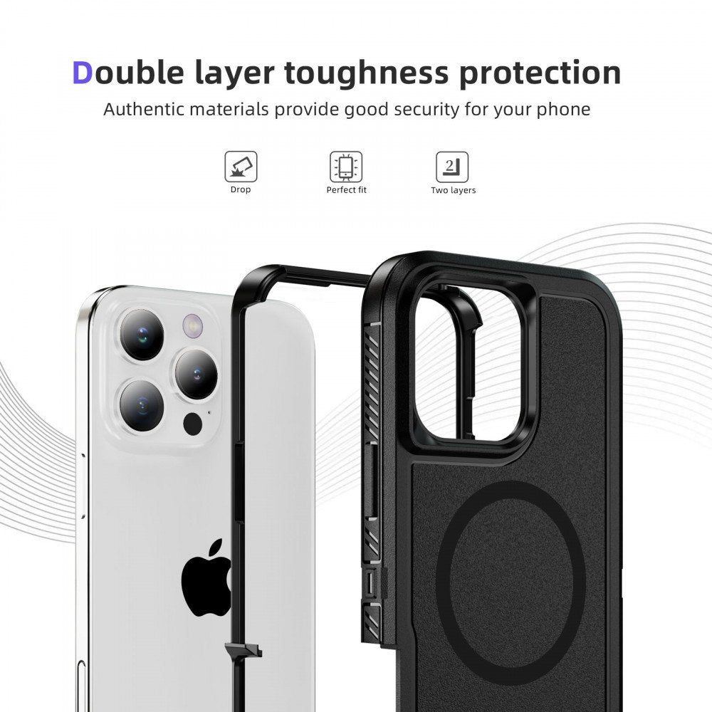 Heavy Duty Rugged Guardian Defender Armor Protection Magsafe Case for Apple iPhone 16 Pro
