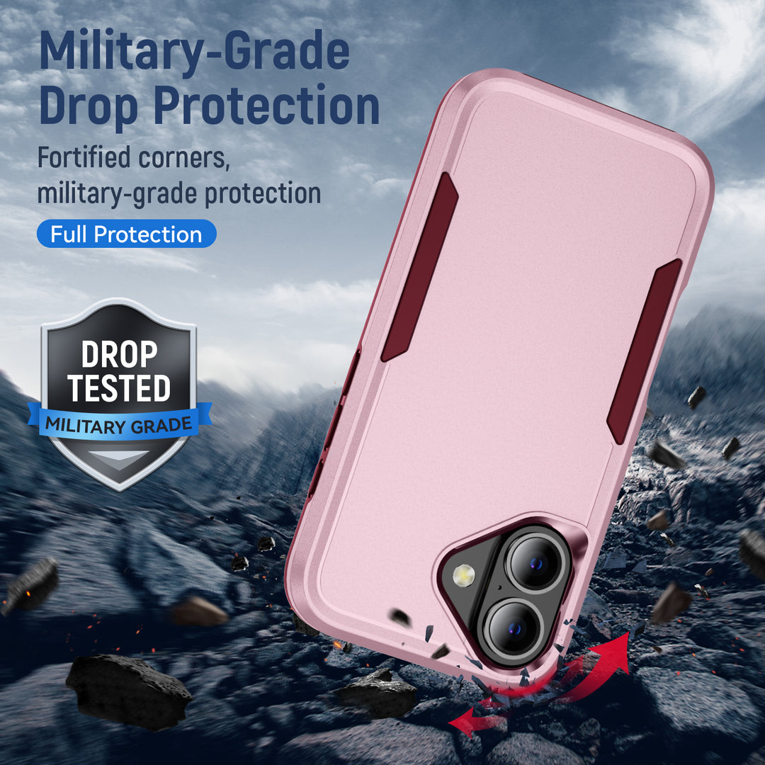 Heavy Duty Strong Armor Hybrid Trailblazer Protective Case with Shock Absorption & Wireless Charging for Apple iPhone 16