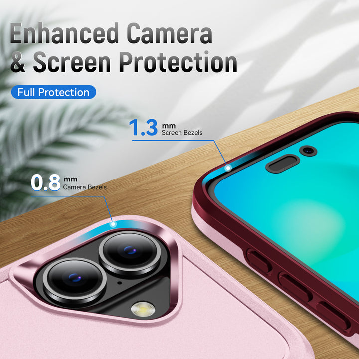 Heavy Duty Strong Armor Hybrid Trailblazer Protective Case with Shock Absorption & Wireless Charging for Apple iPhone 16