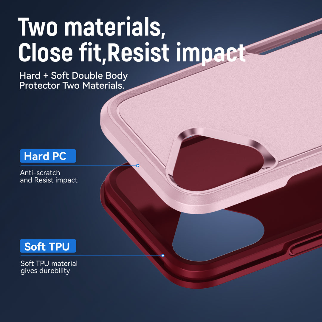 Heavy Duty Strong Armor Hybrid Trailblazer Protective Case with Shock Absorption & Wireless Charging for Apple iPhone 16