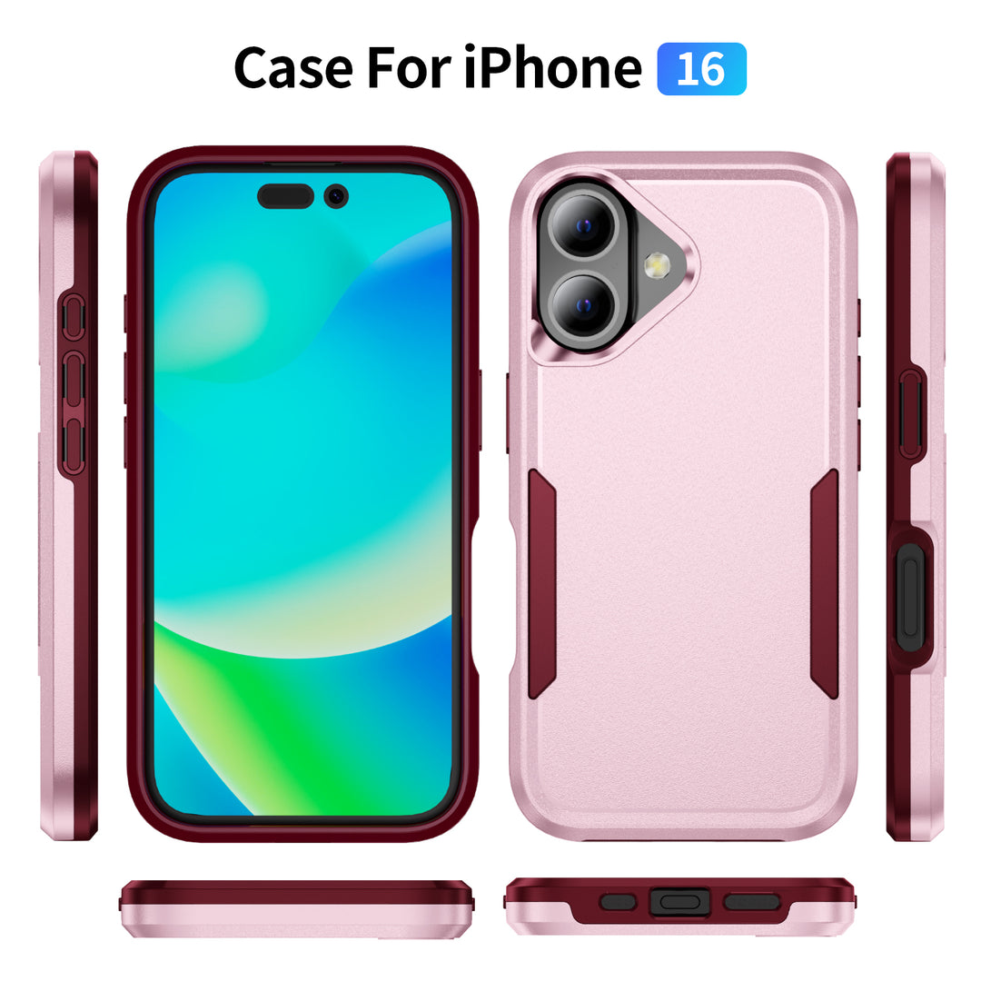 Heavy Duty Strong Armor Hybrid Trailblazer Protective Case with Shock Absorption & Wireless Charging for Apple iPhone 16