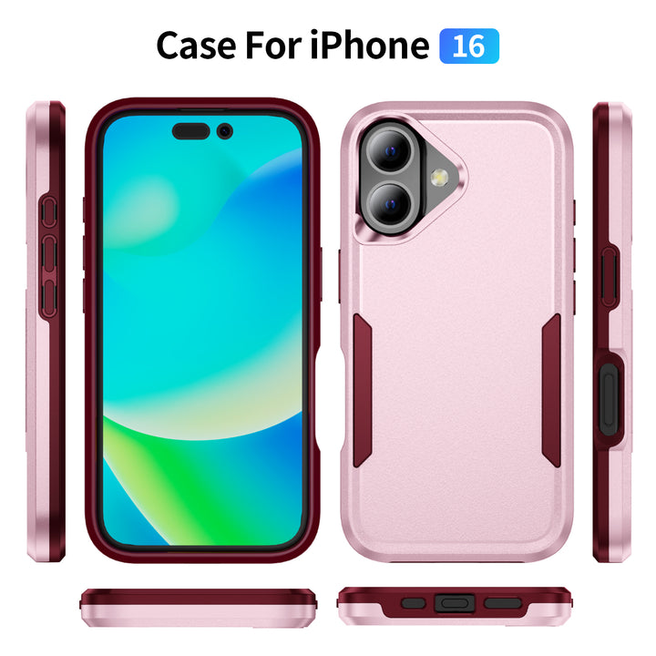 Heavy Duty Strong Armor Hybrid Trailblazer Protective Case with Shock Absorption & Wireless Charging for Apple iPhone 16
