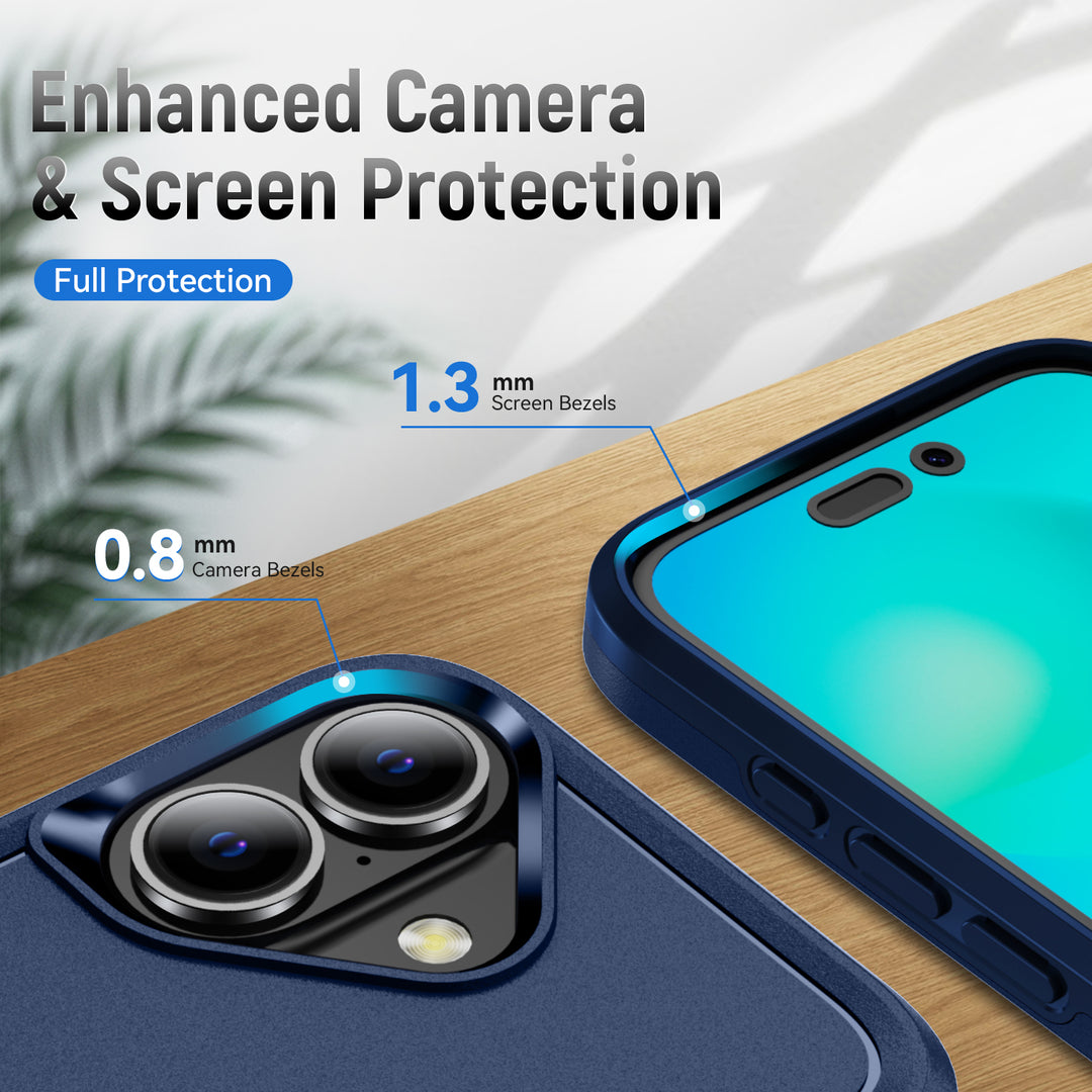 Heavy Duty Strong Armor Hybrid Trailblazer Protective Case with Shock Absorption & Wireless Charging for Apple iPhone 16