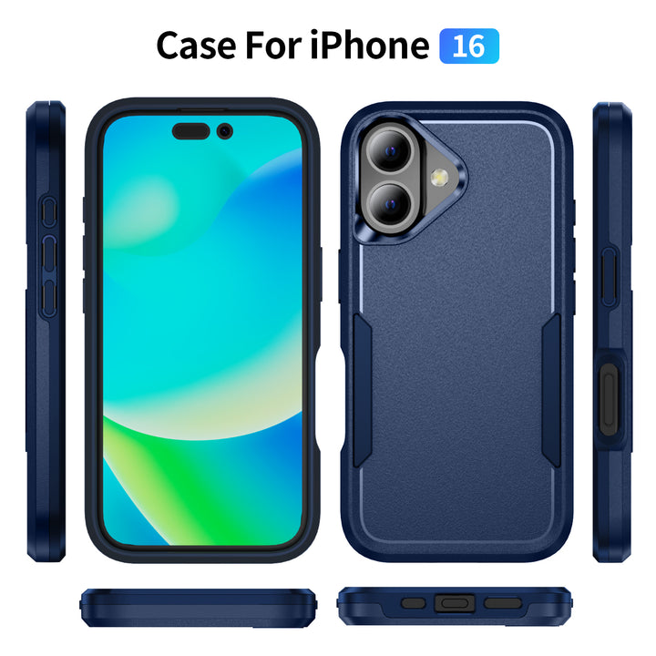 Heavy Duty Strong Armor Hybrid Trailblazer Protective Case with Shock Absorption & Wireless Charging for Apple iPhone 16