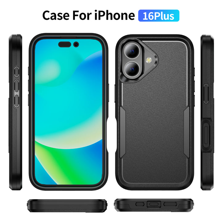 Heavy Duty Armor Hybrid Trailblazer Protective Case Cover with Shock Absorption for Apple iPhone 16 Plus