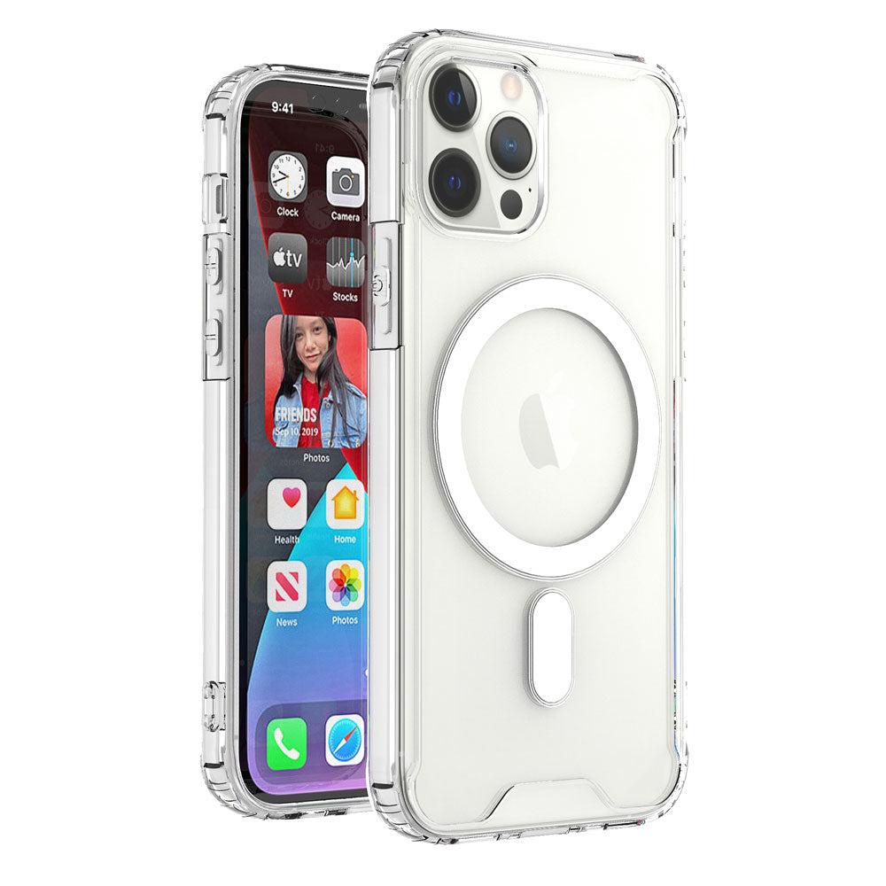 Pro MagSafe Magnetic Transparent Clear Edge Bumper Armor Case - Shockproof, Anti-Scratch, Dustproof for Apple iPhone 13 [6.1]